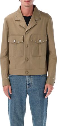 Valentino Garavani Valentino Safari Jacket With Studded Details In Beige