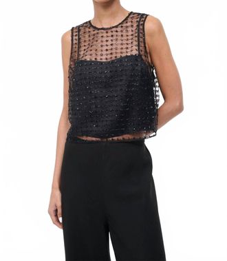 Staud Seraphina Top In Stardust Onyx