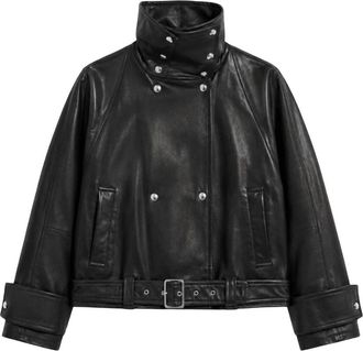Iro Rubis Leren Jas - Dames - Leren en Su&egrave;de Jassen - Zwart - XS - Leer - Jassen