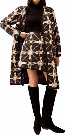 Marie Oliver Lee Long Sleeve Coat In Polaris