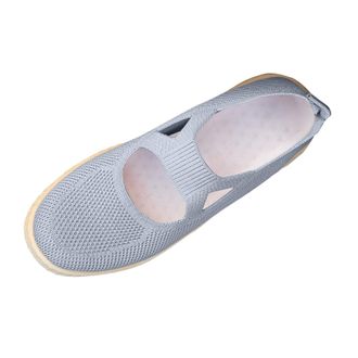 Generic Gray Female Casual Mesh Moccasins Low Heel Comfortable Shoes Outdoor Activities
