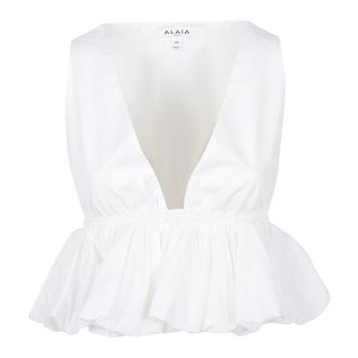 Alaia Mujer, Camisetas, Blanco, Talla: S