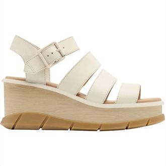 Sorel Womens Joanie Iii Ankle Strap Wedge Sandals In Chalk