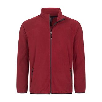 Deproc Fleecejacke DEPROC ACTIVE KIRKVALE II MEN, Herren, Gr. 5XL (62), rot (weinrot), 100% Polyester, bequem, gerader Abschluss mit Gummizug, Jacken Fleecej