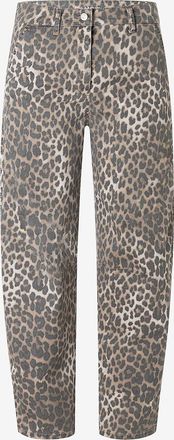 Cambio Verk&uuml;rzte Karottenjeans mit Leo-Print Eve