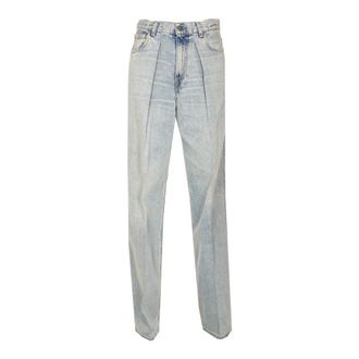 Haikure Candy Wide Leg Jeans - Dames - Loose Fit Jeans - Blauw - W28 - Katoen - Jeans