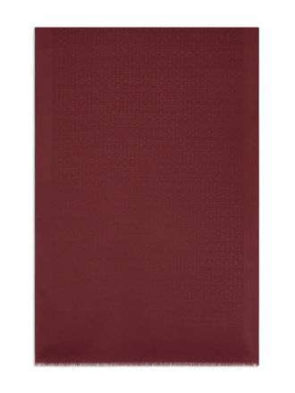 Ferragamo Sjaal met jacquard-logo - Rood