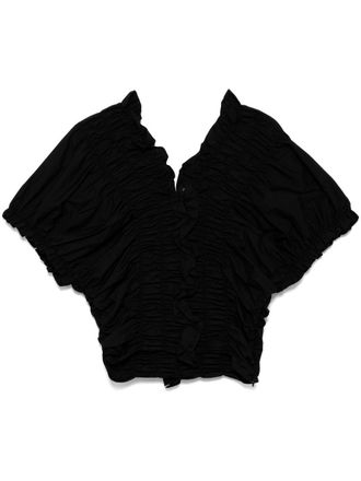 Lee Mathews V-neck top - women - Cotton - 1 - Black