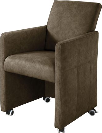 Exxpo Sofa Fashion Esszimmersessel Loungesessel auf Rollen, schmale Armlehnen, bequem