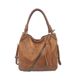 Generic Womens Leather Handbag Classic Leather Top-handle Bags Casual Hobo Bag-Shoulder Bag with Side Pockets, Shopping, Work, 2026 (Brown,One Size)