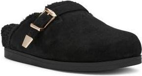Dolce Vita Anina Faux Shearling Lined Mule in Black Faux Suede at Nordstrom Rack, Size 8.5