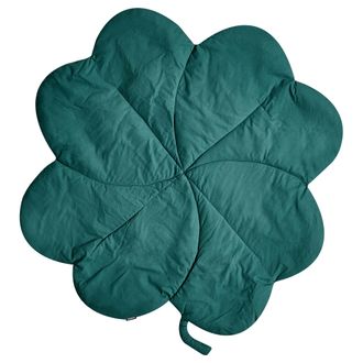 Beliani Beliani - Alfombra De Juegos Infantil Moderna Con Forma De Tr&eacute;bol Funda De Algod&oacute;n Acolchado 110 X 110 Cm Accesorio Habitaci&oacute;n Infantil Verde Acadine