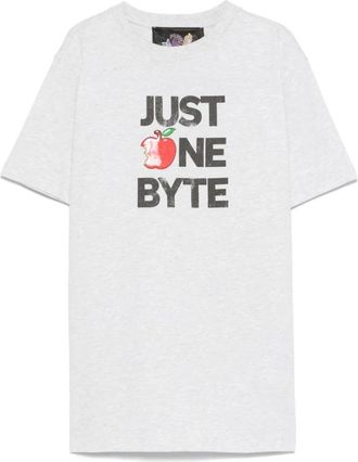 Coperni T-shirt met logo-detail en ronde hals - Dames - T-shirts - Grijs - M - Katoen - Tops