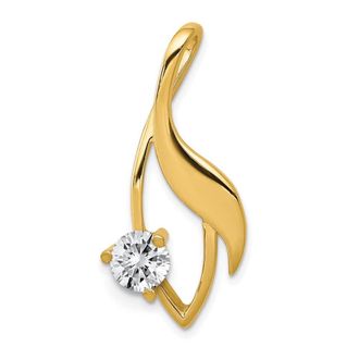 Diamond2Deal 14k Yellow Gold Fancy 5mm Diamond Slide Mtg