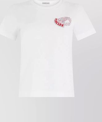 Moncler cotton jersey t shirt graphic print