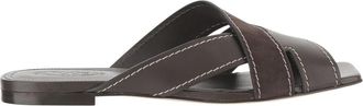 Tod's Woven Sandal - Dames - Sandalen - Bruin - 36 EU - Leer - Schoenen