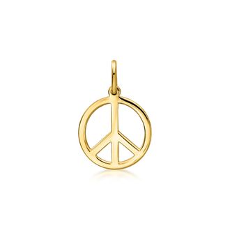 Ross-Simons Italian 10kt Yellow Gold Peace Sign Charm
