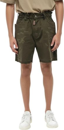 Dsquared2 Green Distressed Shorts
