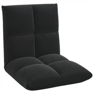 vidaXL Sill&oacute;n Ajustable Negro Terciopelo Vidaxl