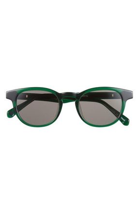 Eyebobs Clearly 46mm Round Polarized Sunglasses in Emerald Green /Polarized Grey at Nordstrom
