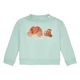 Palm Angels Bear In Mind Sweatshirt - male - Palm Angels - Kids Sweatshirts - Green - 2 Y - Kids
