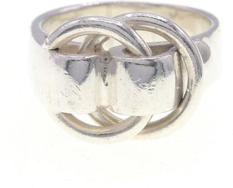 Herm&egrave;s Sterling Silver 925 Band Ring (Pre-Owned)