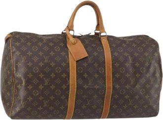 Louis Vuitton Pre-owned Weekend Bags, female, Brown, Size: ONE SIZE Pre-owned Canvas Weekend Bag