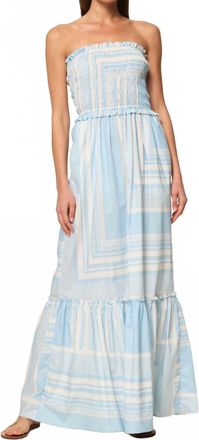 Misa Sanya Maxi Dress In Linear Geo