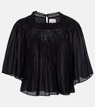 Isabel Marant Garia lace-trimmed cotton blouse