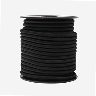 OEM Cuerda El&aacute;stica Negra Tipo Bungee, &Oslash; 6 Mm X 20 M
