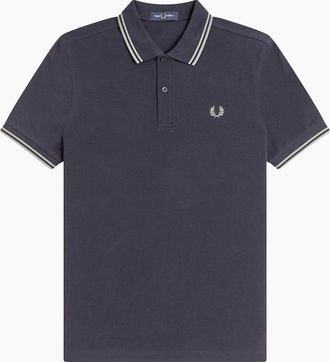 Fred Perry Mens Fred Perry Twin Tipped Fred Perry Polo Shirt - Navy - Size: 38