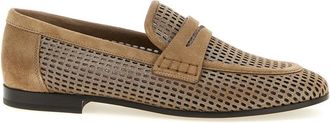 Brunello Cucinelli Brown Sparkling Net Loafers