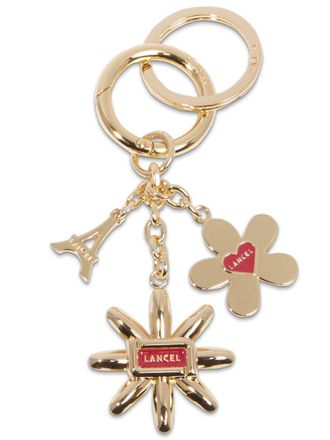 Lancel Champ de Mars logo-engraved keyring - Gold