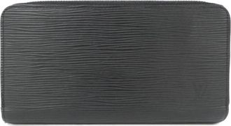Louis Vuitton Epi Black Leather Long Wallet (Bi-Fold) (Pre-Owned)