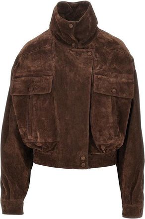 Saint Laurent Suede leather jacket Woman 36