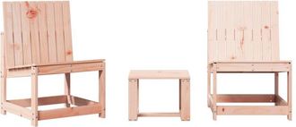 vidaXL 3 Piece Garden Lounge Set Solid Wood Douglas Vidaxl