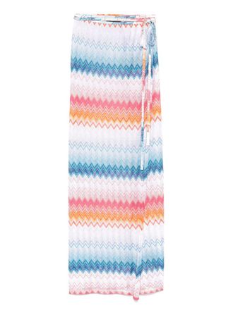 Missoni Geweven wikkelrok met zigzagpatroon - Blauw