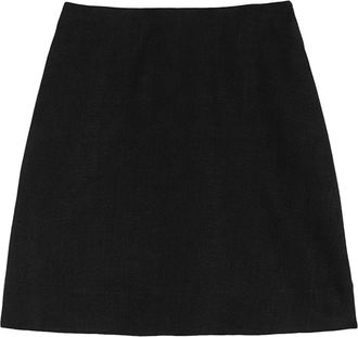 Jil Sander high-waist A-line miniskirt - women - Viscose/Silk - 34 - Black