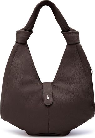 Behno Nelli Pebble Leather Hobo Bag in Cacao at Nordstrom