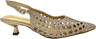 Ex&eacute; Womens Slingback Low Heel In Gold