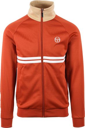 Sergio Tacchini Mens DALLAS TRACK TOP ROOIBOS TEA/DESERT/GARDENIA - Orange Cotton - Size X-Large