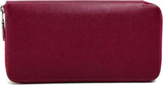 Herm&egrave;s Silkin Ruby Epsom Leather Long Wallet (Bi-Fold) (Pre-Owned)