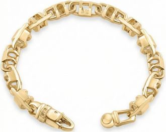 Pompeii3 Mens 14k Gold (46gram) or Platinum (86gram) 7.5mm Link Bracelet 8.5