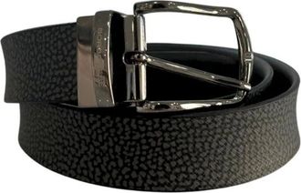 Borbonese Accessoires, Heren, Zwart, ONE Size, Leer, Polyvinyl Riem met Leren Afwerking