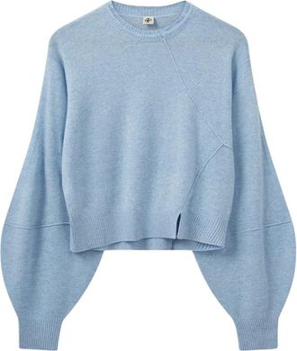 The Garment Luxe Como Neck Sweater - Dames - Ronde hals truien - Blauw - 2XS - Wol - Truien & Vesten