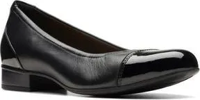 Clarks Juliet Step Block Heel Pump in Black Leather at Nordstrom Rack, Size 8.5
