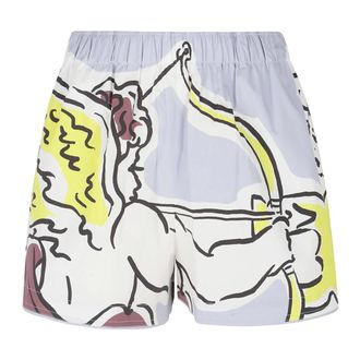 Tory Burch Tory Burch, Casual Shorts, female, Multicolor, Size: M Cotton Camp Short