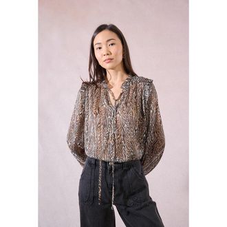 Molly Bracken Voile blouse met dierenprint