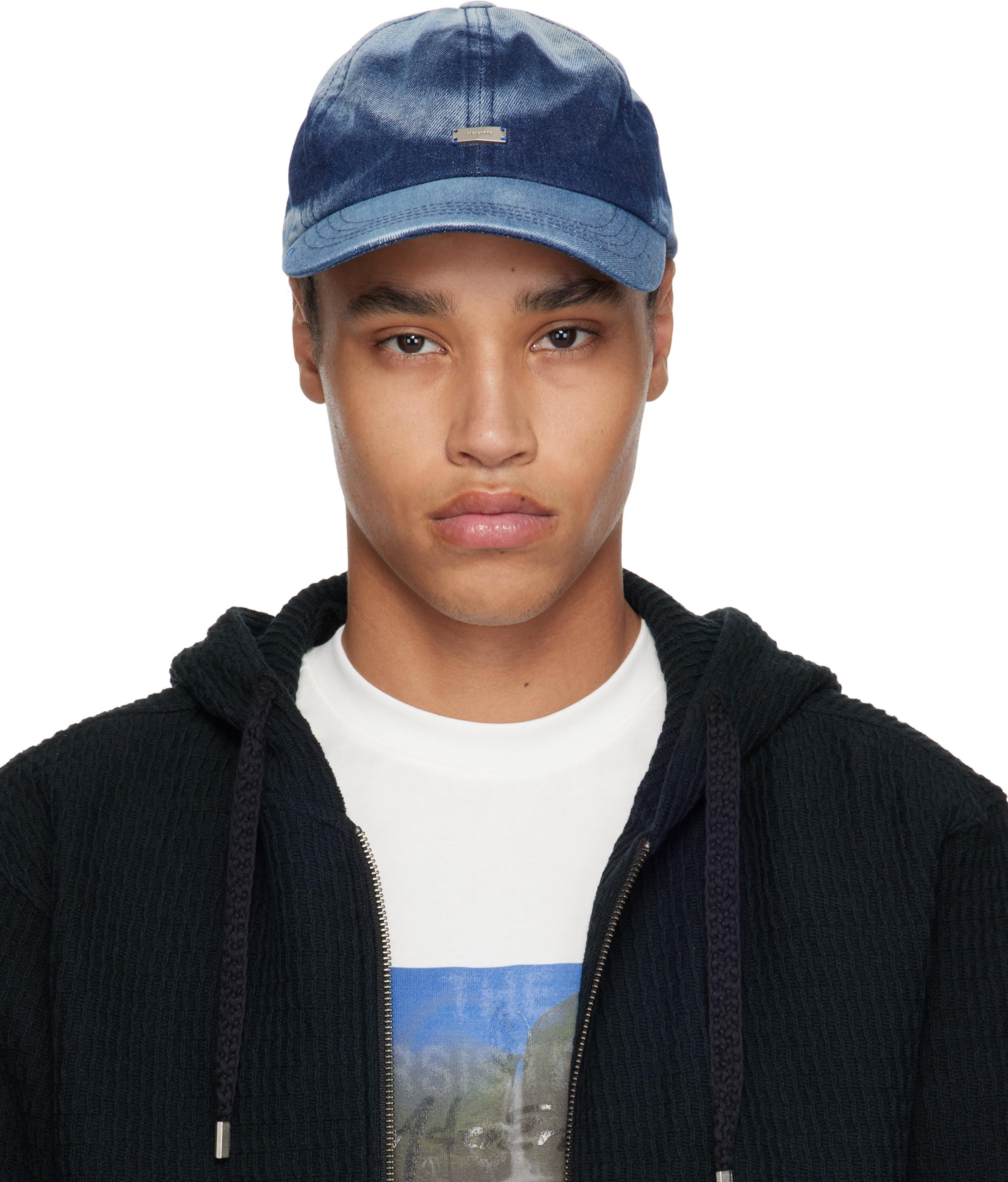 ベレー帽 ADERERROR Cap Product. 122 5JH814 ADER error Distressed Logo Hat - Black Hats, Accessories