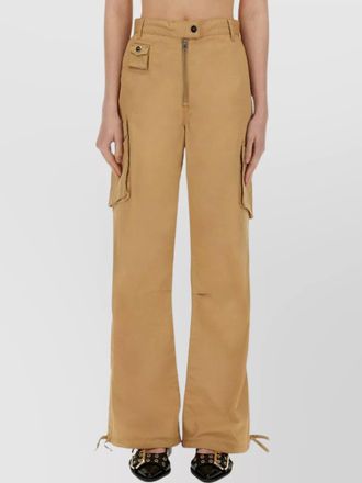 Ganni cargo pants in cotton twill